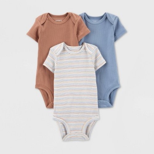 Carter's Just One You® Baby 3pk Rhino Bodysuit - Blue, Size: Newborn