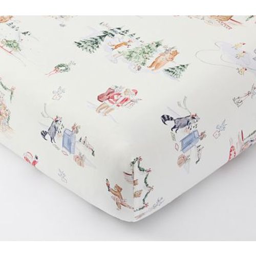 Organic Riley Sheehey Holiday Crib Fitted Sheet , Multi