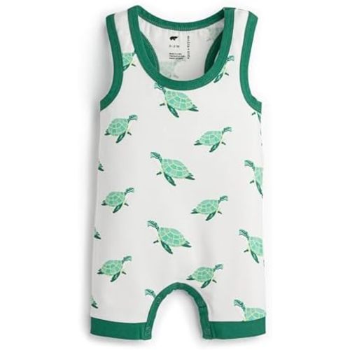 Racerback Shortall, 100% Organic Baby Clothes for Boys, Baby Romper, Sizes For Preemie, Newborn & Infant