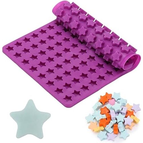 112 Cavity Mini Star Silicone Molds Fun Shaped Chocolate Molds for Homemade Dog Training Treats, Gummies, Candy, Chocolate Chips,Biscuits