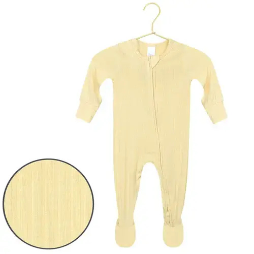 Birdie Ribbed Zipper Footies