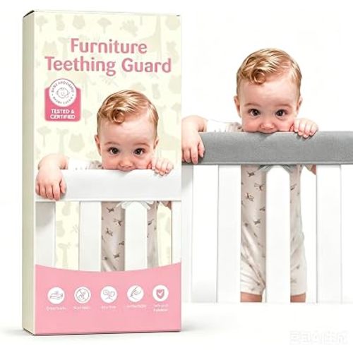 Furniture Edge Protector for Tollder-Crib Protector from Chewing-4Pc-CPC Certified, CPSC Tested (Gray-4PC)