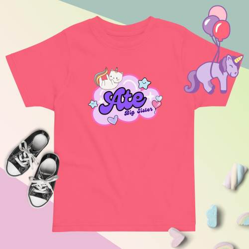 Ate Big Sister Unicorn Toddler Shirt: Filipino Pride