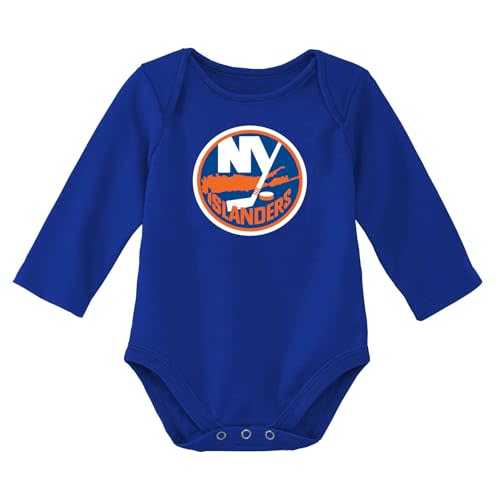 Outerstuff NHL Newborn & Infants 0-24 Months Primary Logo Long Sleeve Bodysuit Creeper Romper