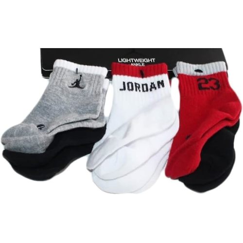 JORDAN Nike Air Baby Jumpman Lightweight Socks 6 Pack