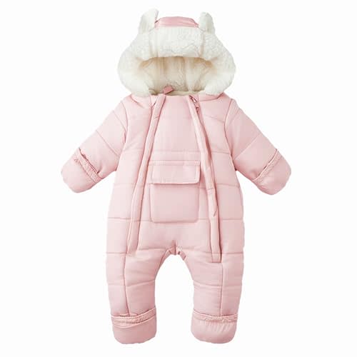 AiWMGL Baby Girls Boys Snowsuit Newborn Winter Clothes Jumpsuit Romper Infant Hooded Fleece Coat Jacket Outwear
