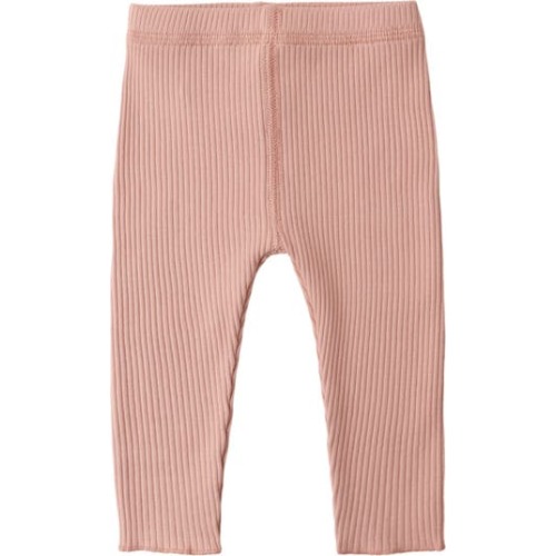 Rib Stretch Organic Cotton Leggings, 3-6M