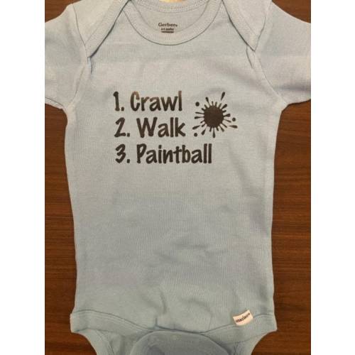 Paintball baby onesie ® - Paintball baby one piece - Paintball baby bodysuit - Paintball gifts - Paintball party - Crawl paintball