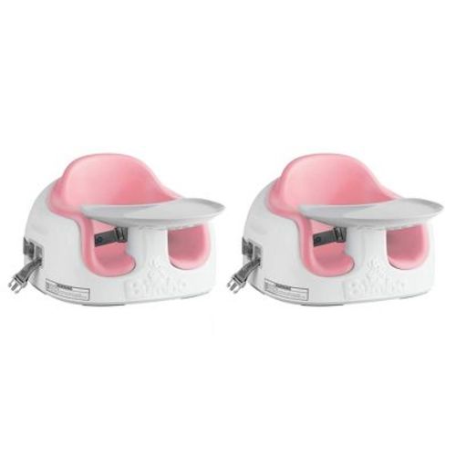 Bumbo Baby Toddler Adjustable 3in1 Multi Seat High Chair & Booster Seat w/ Removable Tray & Buckle Strap for Toddlers 1 to 3 (2 Pack)