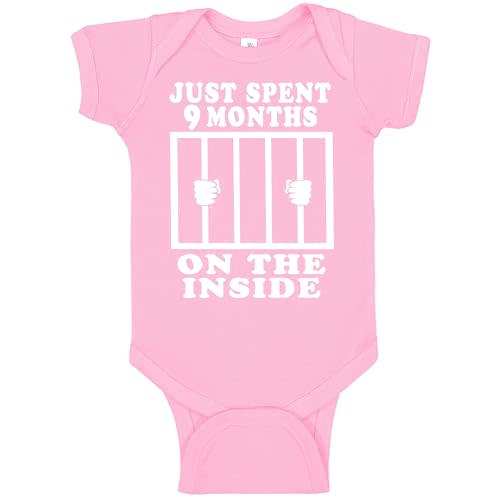 Reaxion Funny Cute Baby Boy Girl Handmade Clothes Infant Just Spent 9 Months On The Inside Bodysuits