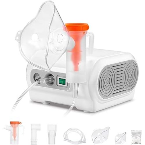 Portable Compressor Nebulizer - Personal Nebulizer Machine for Adults and Kids - Jet Nebulizers Cool Mist Steam Inhaler Nebulizer with 1 Set Accessories