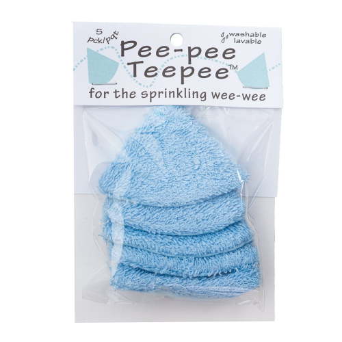 Pee-pee Teepee Terry Blue - Must-Have Diapering Accessory for Newborn Boys in Cello Bag