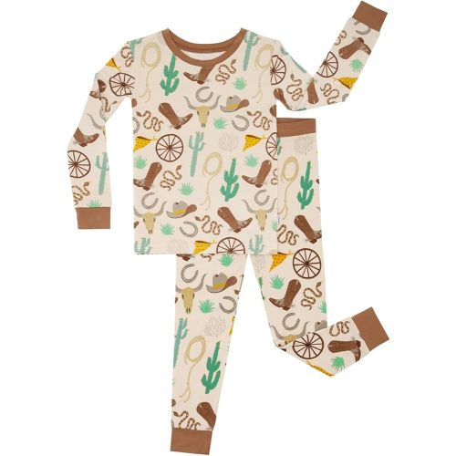 Little Sleepies Two-Piece Pajama Set for Boys & Girls, Soft Viscose from Bamboo Toddler Pajamas for Kids, Family Matching PJs