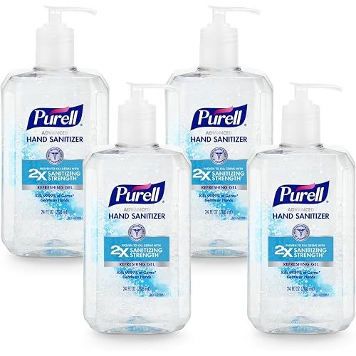Purell Hand Sanitizer Gel Pump Bottle, 4ct x 24 fl oz - 3024-04-CMR