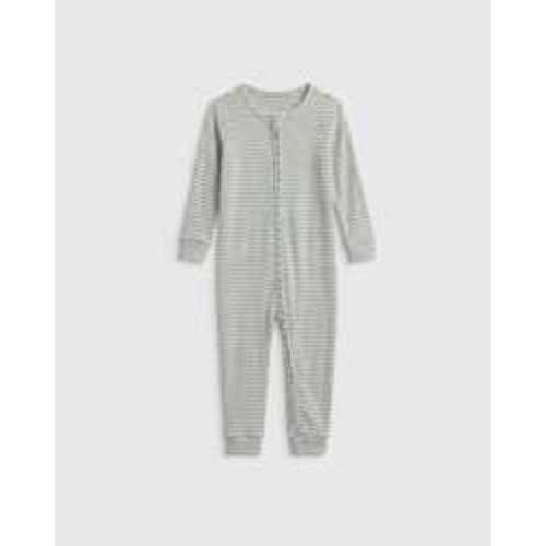Softest Rib One Piece in Green Stripe