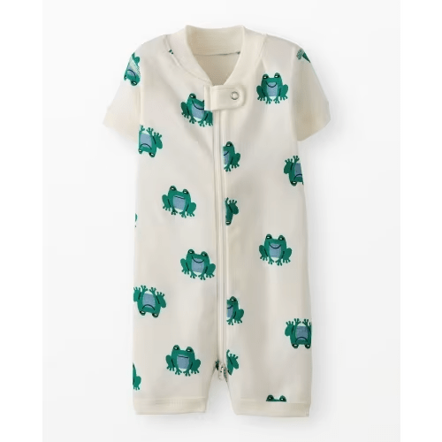 0-3M Happy Frogs on Ecru - HannaJams™ Sleeper