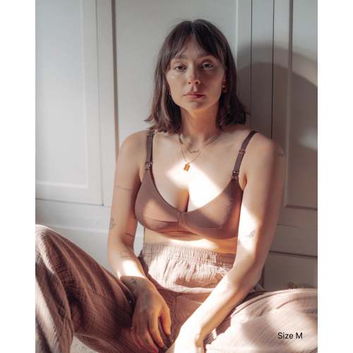 Luxe Nursing Bra - Cocoa Brown