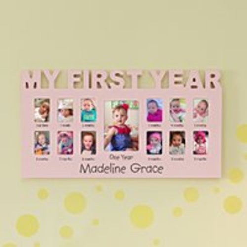 Baby's First 12 Months Frame | Personal Creations with name personalized Isabel Edith Troppello
