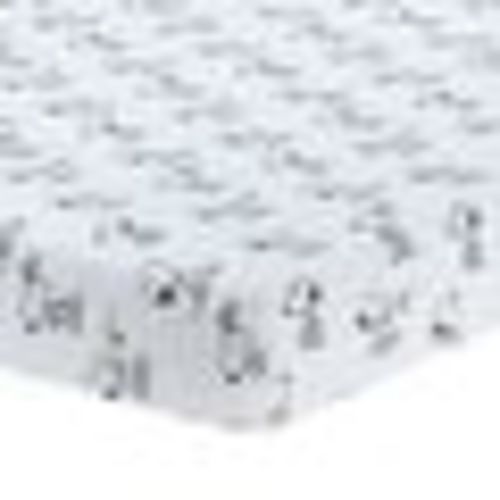 Lambs & Ivy Classic Snoopy 100% Cotton White/Black Fitted Baby Crib Sheet, Size:28" x 52"