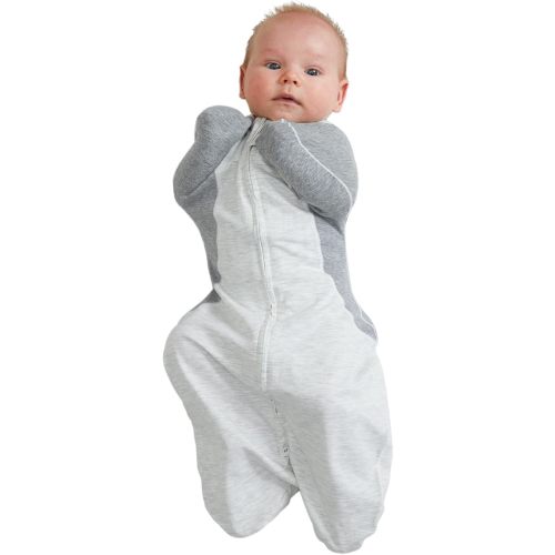 KIDIRA Newborn Swaddle, Swaddles for Newborn 0-1 Months 3.8-6lb, Arms Up Swaddle 0-1 Months with Moisture-Wicking Fabric, Promotes Healthy Hip Development, 2-Way Zipper, 1Pack, Gray