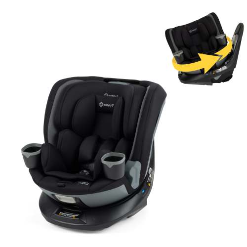 Turn and Go 360° Rotating All-in-One Convertible Car Seat - Black Beauty