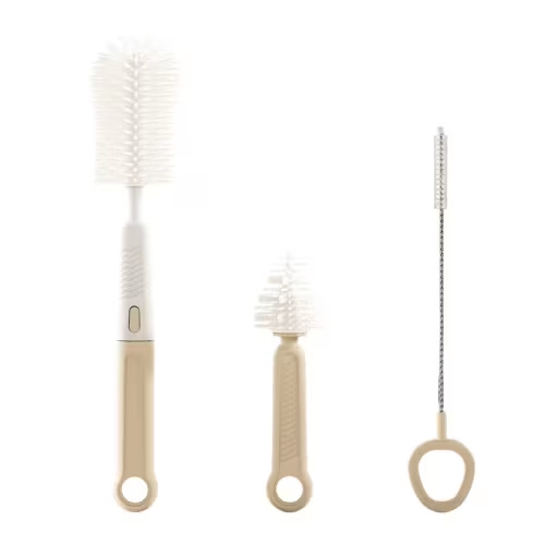 3psc portable silicone bottle brush set removable - Temu