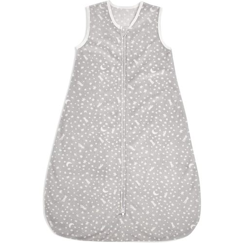 aden + anais Essentials Easy Sleeping Bag, 100% Polyester Snuggly Velboa, Wearable Baby Blanket, TOG 1.5, Medium, 6-18 Months, Winter Sky