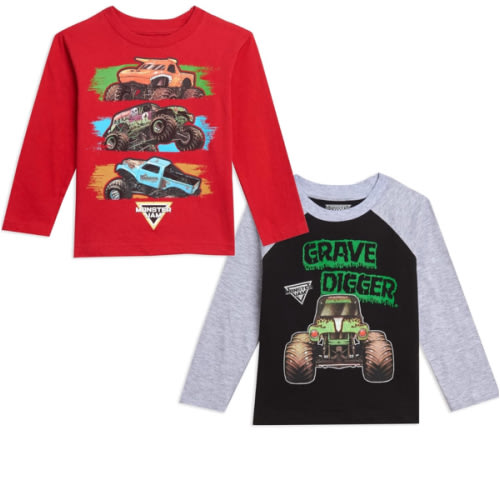 Monster Jam 2 Pack Long Sleeve T-Shirts - 4T