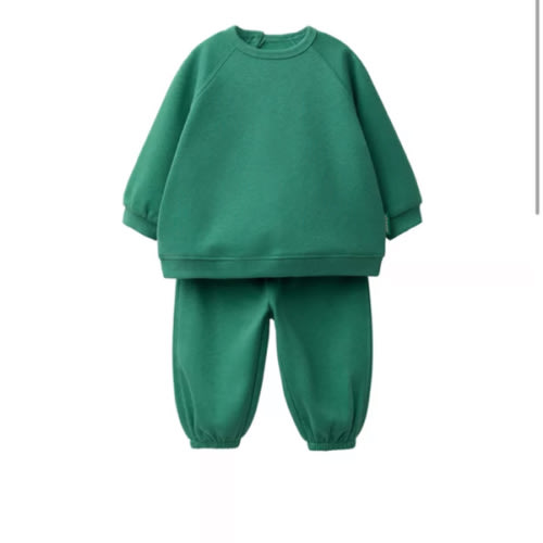 BASIC SWEATSHIRT AND JOGGER PANTS SET - Green | ZARA United States