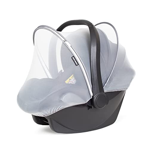 Beberoad Love Mosquito Net for Baby Car Seat Universal Car Seat Tent Cover with 2-Way Zipper Infant Mosquito Net (White)
