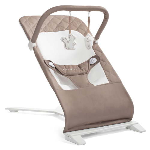 Baby Delight Alpine Deluxe Organic Portable Baby Bouncer, for Infants 0-6 Months, Organic Mocha
