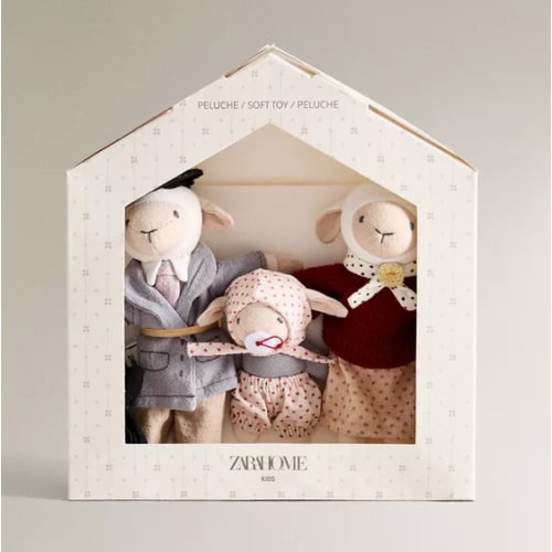 CHILDREN’S SHEEP FAMILY PLUSH TOY SET (SET OF 3)