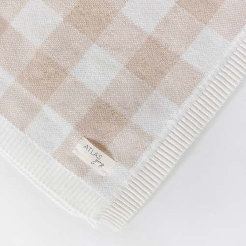 Knit Checkered Blanket