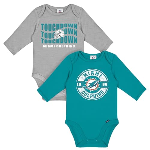 Gerber NFL Baby 2-Pack Long Sleeve Onesie Bodysuit