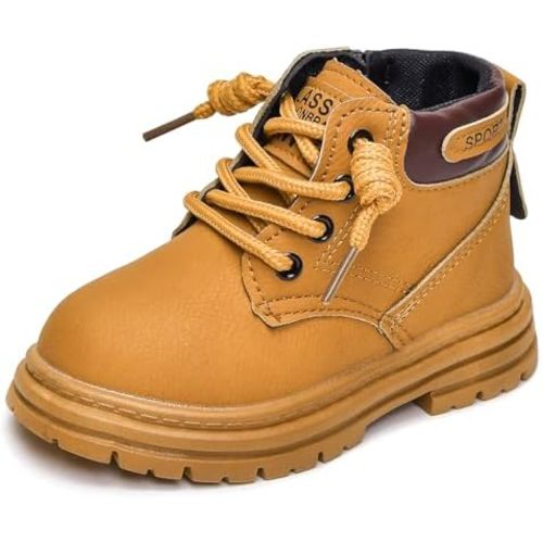 Happy Cherry Baby Autumn Boots Fashion Suede Leather Lace-Up Boots Soft Flat Ankle Boots