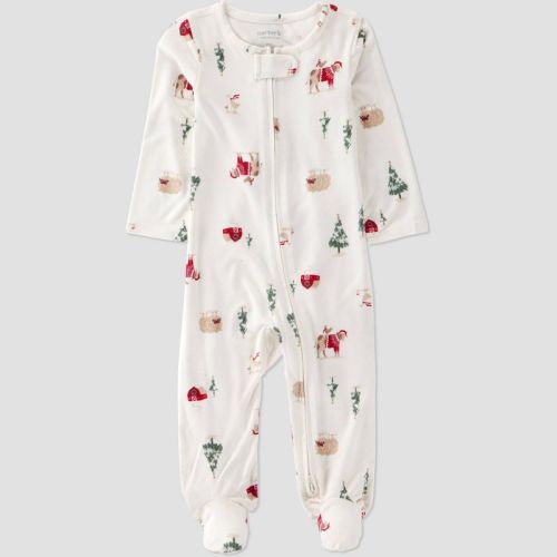 Carter's Just One You® Baby Christmas Animals Sleep N' Play- Ivory