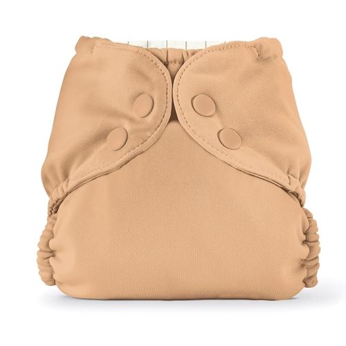 Esembly Cloth Diaper Cover - Reusable Swim Diaper, Waterproof, Breathable - Adjustable Outer Layer Over Absorbent Inner for Blowout Protection - Sepia, Size 1 (7-17lbs)