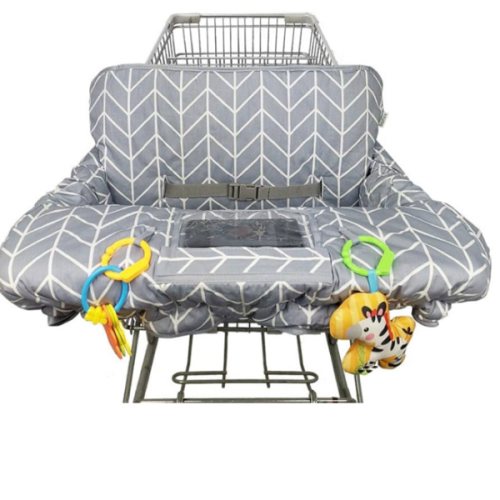 Shopping Cart Cover for Baby ICOPUCA Cotton High Chair Cover, Reversible, Machine Washable for Infant, Toddler, Boy or Girl (Grey Arrow Print)