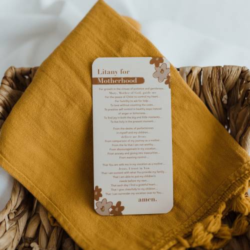 Litany for Motherhood - Catholic Mom - Prayer Card - Motherhood - Catholic Prayer - Devotion - Catholic Gift - Raising Saints - Mother’s Day