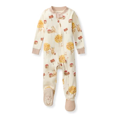 Burt's Bees Baby baby-boys Sleeper Pjs, 100% Organic Cotton, One-piece Footie, Zip Up Jumpsuit, Snug Fit Pajamas