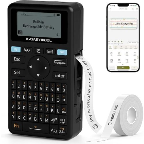 SUPVAN E11 Keyboard & Bluetooth Label Maker Machine with 4 Tapes