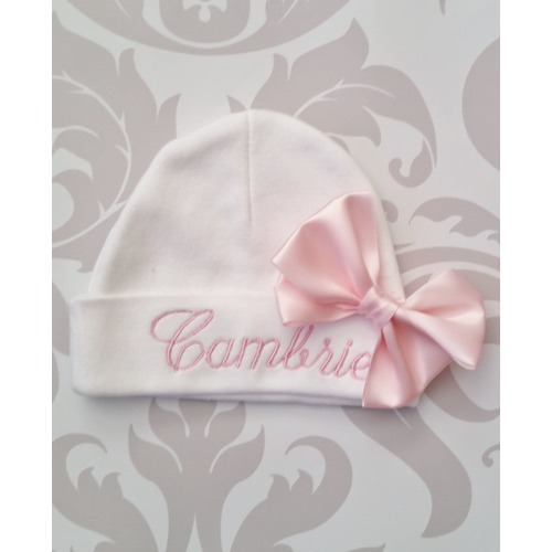 Baby Girl Coming Home Hat Personalized Embroidered Name on Hat