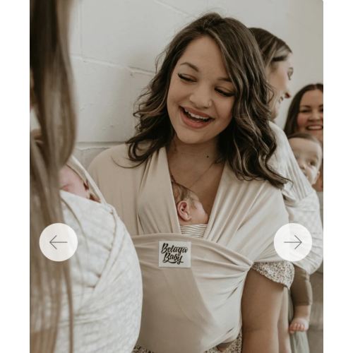 The Kayla Beluga Baby Wrap | Checkers Bamboo Baby Carrier - Beluga Baby Carriers