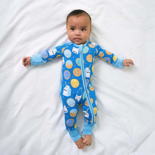 Blue Cookies & Milk Zippy - Little Sleepies