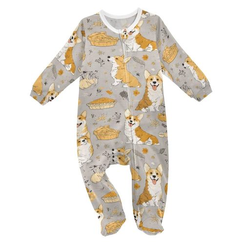 Dussdil Baby One-Piece Footies Newborn Rompers Pajamas Cotton Footed Pjs for Sleep Play Boys Girls 3 6 9 12 18 24m