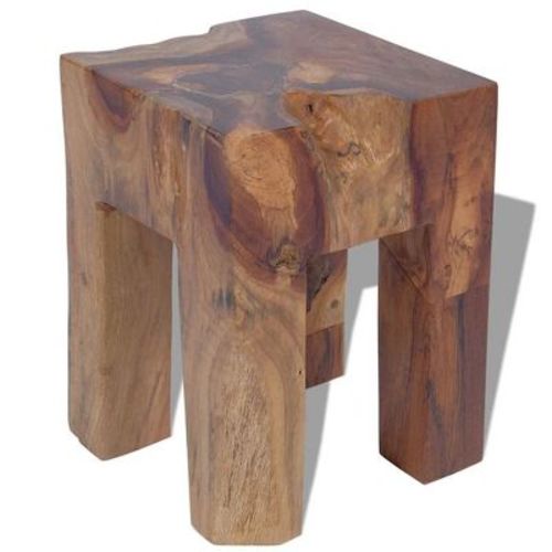 vidaXL Stool Brown Solid Teak Wood