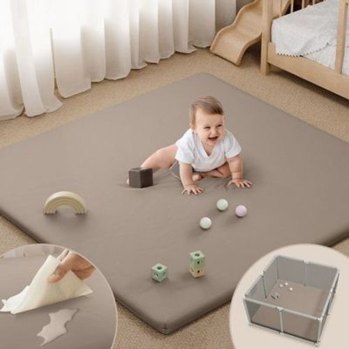 GOTGELIF 50"x50" Ultra-Soft Memory Foam Baby Play Mat Waterproof & Non-Slip Tummy Time Mat