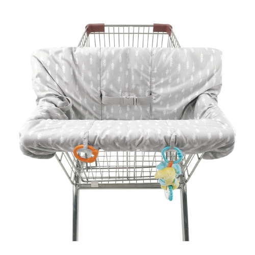 The Peanutshell, Cotton Shopping Cart and High Chair Cover, Gray