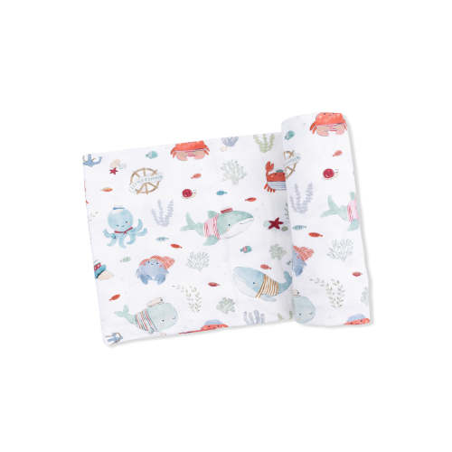 Stretch Swaddle, Sailor Sea Creatures