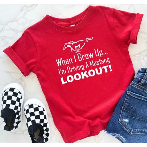 When I Grow Up I'm Driving a Mustang Infant and Toddler Apparel